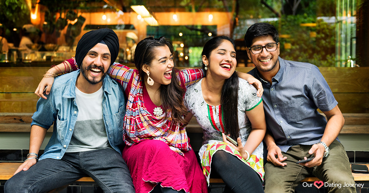 Group of happy Indian people