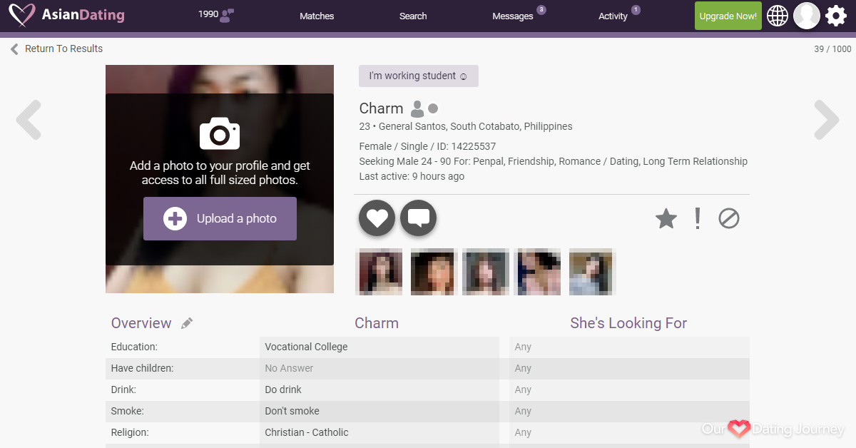 AsianDating Female Member Profile AsianDating Female Member Profile