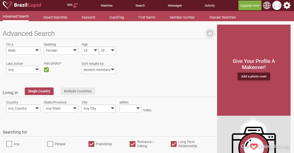 BrazilCupid Search