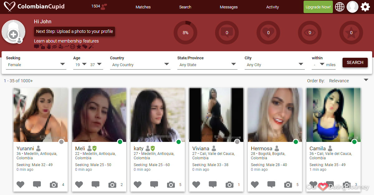 ColombianCupid Dashboard ColombianCupid Dashboard