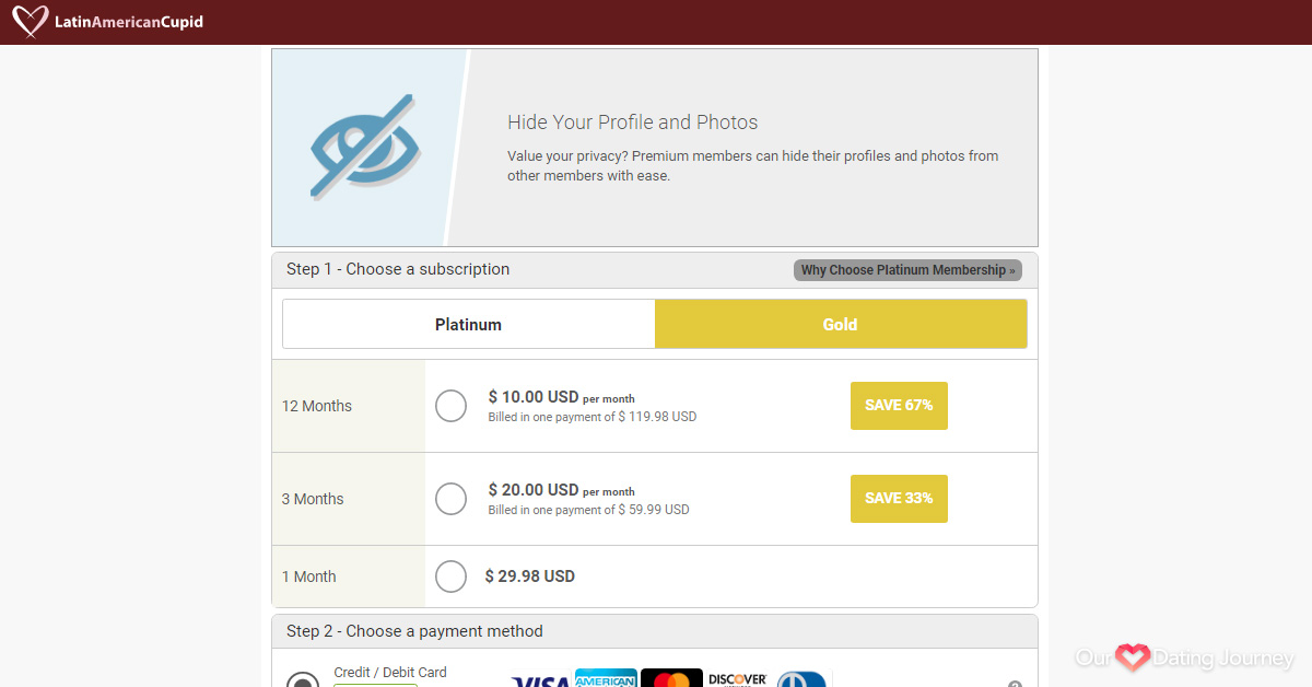 Latin American Cupid Gold Membership Latin American Cupid Gold Membership