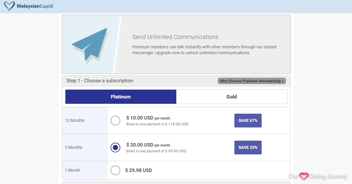 MalaysianCupid Platinum Membership MalaysianCupid Platinum Membership