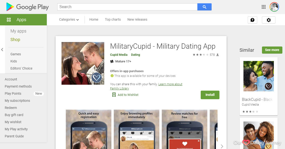 MilitaryCupid Dating App