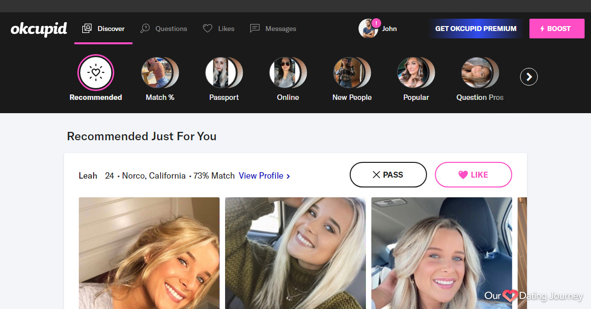 OkCupid Dashboard OkCupid Dashboard