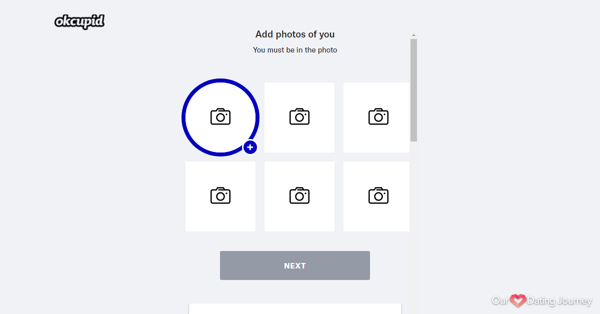 OkCupid Profile Setup Add Photos