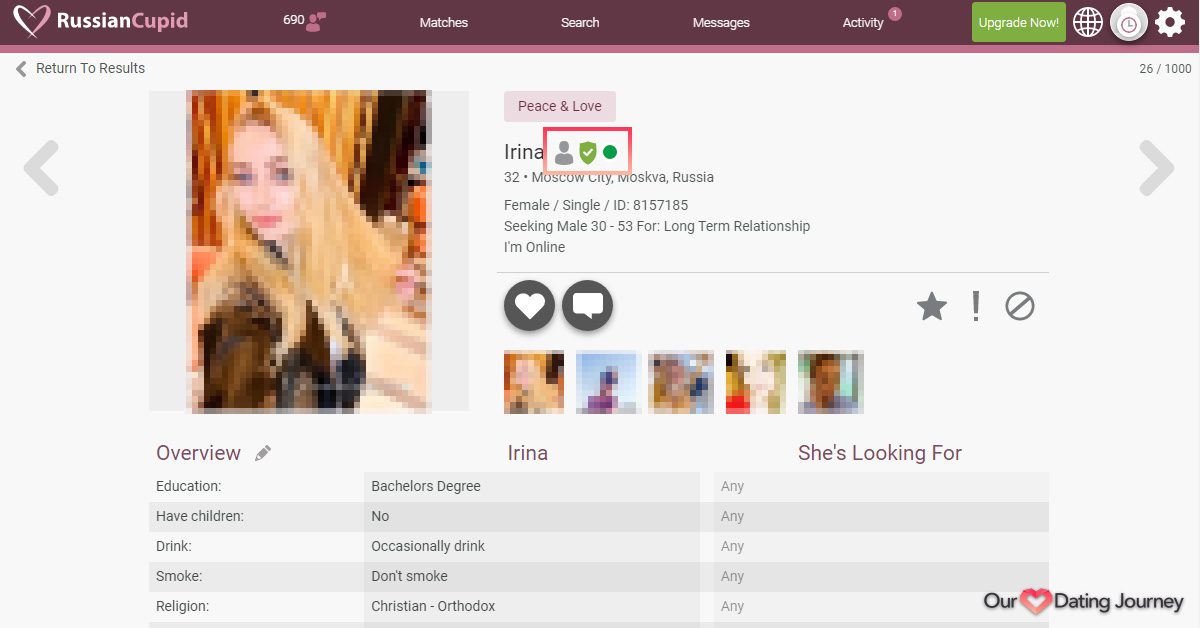 RussianCupid Verified Member