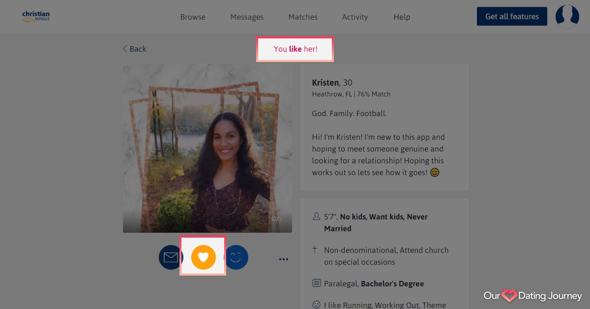 christian mingle liking system