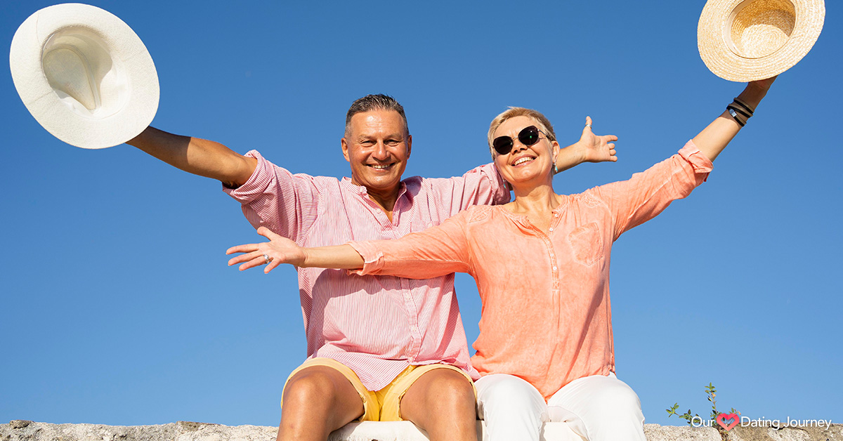 Happy senior couple enjoying the day